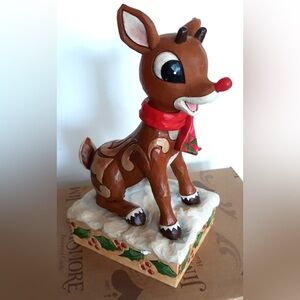Pre-loved Jim Shore Rudolph Traditions with light up nose.